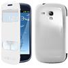 ebestStar - Cover Compatibile con Samsung S3 Mini Galaxy GT-i8190, i8190N Custodia Portafoglio Protezione Libro, Flip con Finestra View, Bianco
