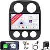 AZUIQiMeng Autoradio stereo Android 13 Per Jeep Patriot Compass 2010-2016 (cambio manuale AC) - Schermo touch IPS da 10,1, kit cruscotto aggiornato con CarPlay e Android Auto, navigazione GPS, Bluetooth 5.0, Wi