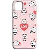 Mixroom - Cover Custodia Back case In TPU Silicone Morbido Per Realme C63 4G / Realme C61 Fantasia Panda Love W349