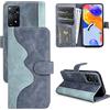 JIUNINE Cover per Redmi Note 12 Pro 4G / Redmi Note 11 Pro, Custodia Libro in Pelle Antiurto Flip Portafoglio Case con TPU Bumper, Porta Carte, Fibbia Magnetica per Redmi Note 12 Pro 4G, Blu
