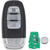 Doo Engy Chiave telecomando per A4, B8, 8K, A5, 8T, A5, 8F, A6, 4G, A6, C7, 4G, 4F | Per A6 C6 4F Q5 8R Q7 4L TT 8N, chiave a 3 pulsanti, unità trasmettitore ID46 868 Mhz con chip elettronico