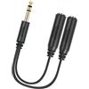 Psdndeww Qualità PVC 6 35 MM Prolunga 1/4 Pollice Stereo Splitter Y Cavo Per Miscelazione Console Sistema Audio Collegamento