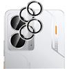 GIOPUEY 2 Pezzi Pellicola Fotocamera Compatibile con Realme P3, [Protezione Completa][Doppia Protezione] Metallo + Vetro Temperato, Protezione Fotocamera - Silver