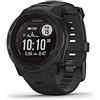 Garmin Instinct Solar, Smartwatch robusto per esterni con funzionalità di ricarica solare, app sportive integrate e monitoraggio della salute, grafite