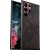 Carveit Custodia in Legno per Samsung S22 Ultra Paraurti Robusto TPU [Legno nero] Antiurto con Protezione Compatibile con Galaxy S22Ultra Cover (Tartaruga di mare)