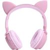 Fydun Cat Ear Headphone 3D LED Light 5.0 Cuffie Pieghevoli con Accessori Professionali (#3)