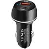 Luieonm Caricabatteria da auto USB C Caricabatteria da auto, 2 porte USB 3.0 Ciga-rette Li-ghter Phone 30W 5A Ricarica rapida, Ciga-rette Li-ghter Usb