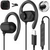 ASKUBSKU Cuffie USB C per iPhone 16 15 Pro 5G, On Ear Type C, connettore USB C, con cavo microfono con gancio per le orecchie per Samsung A56 A34 Galaxy A55 A54 S25 Pixel 9a 8 7 POCO X7 per corsa, palestra