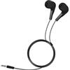 Générique Auricolari in ear Wired, Kids Earbuds for School, 3,5 mm Jack audio, Soft Silicone in-Ear Fit, Noise Isolamento Sound, TanglleFree Cord for Students Class Use, Black