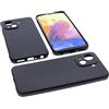 foto-kontor Custodia compatibile con cellulari Oscal C80 cover in gomma TPU di colore nero