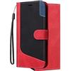 Klapber Custodia per Realme 9 Pro Cover in Pelle per Realme 9 Pro Custodie da Cintura Portafoglio con Slot per Schede e Chiusura Magnetica Guscio in Silicone Cover per Realme 9 Pro, Rosso