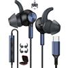 ACOCOBUY Auricolari USB C Cablati Sportivi Auricolari per Samsung A17 A16 A56 S25 HiFi Stereo Magnetico Auricolare USB Tipo C Cuffie Intra Auricolare con Microfono per iPhone Air 17 16 15 Pixel 9 Corsa Fitness