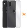 REY Pack 3X Cover in Gel TPU Trasparente per BQ AQUARIS X5 Plus, Ultra Sottile 0,33 mm, Morbido Flessibile, Custodia Silicone