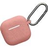 kwmobile Custodia per Apple Airpods 4 Cover - Protezione Auricolari Wireless in Silicone - Antigraffio e Antiurto con Moschettone - Rilievo Petrolio