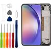 Duotipa Set di ricambio per display in vetro frontale da 6,4, compatibile con Samsung Galaxy A54 SM-A546 con adesivo OCA incluso set di attrezzi, senza schermo LCD e digitalizzatore touch