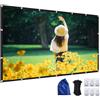 KXWOQ3ED Schermo di Proiezione da 60-300 pollici, 4K HD 16:9 Portatile Telo Proiettore Pieghevole Anti-Pieghe Schermo per Proiettore Cinema per Home Theater Esterno Interno(250 inch)