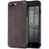 TENDLIN Cover iPhone 8 Plus/Cover iPhone 7 Plus Fatta di Materiale Alcantara Custodia Hybrid in Pelle Compatibile con iPhone 7 Plus e iPhone 8 Plus (Marrone)
