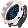 CZhkg TPU Cover Compatibile con Garmin Forerunner 965 Custodia, TPU Protettivo Watch Case, Copertura Resistente Shell Watch Shell Antigraffio per Garmin Forerunner 965 Watch (rosa)