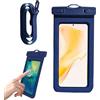 Generic Custodia protettiva impermeabile da 22 cm, per iPhone 16, 15, 14, 13 Pro Max, ecc., custodia impermeabile con cordino per spiaggia galleggiante (confezione da 2 pezzi)