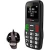 TTfone TT220 Big Button Cellulare per anziani con pulsante di assistenza di emergenza, chiavi parlanti, lunga durata della batteria, torcia, Bluetooth, semplice da usare (con caricatore di rete)