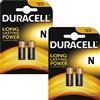 Duracell 4 batterie alcaline MN9100N per calcolatrice Fotocamera o cercapersone 1,5 V (Confezione da 2 x 2)