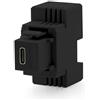 Alphaelettronica KD541B Caricatore USB-C 18W - 1 porta Power Delivery - da incasso con aggancio Keystone - Nero