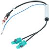 vhbw adattatore antenna da DIN (m) a doppio Fakra (m) compatibile con Audi, Seat, VW veicoli - Amplificatore antenna per alimentazione phantom, 35 cm