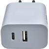 Mobile-Laden Caricatore USB Dual compatibile con Realme Note 60, 3000mA, USB-PD, 20W, carica veloce