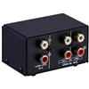 JINGFENG Commutatore audio RCA 2 in 1 Out/1 in 2 Out A/B Switch Stereo Audio Splitter Box senza distorsione Jack RCA per il passaggio tra altoparlanti del computer e cuffie