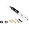 Othmro 12 cm Lunghezza Fibra di Carbonio Modello A Vite Auto Antenna Decorativa Antenna Argento Nero 1 pz
