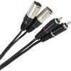 Plugger Câble Bretelle XLR mâle 3b/RCA mâle 0,60 m Noir