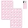 Leeneen Supporto per telefono con 28 ventose, in silicone, con presa forte, per selfie e video, antiscivolo, per tutti gli smartphone (rosa chiaro)