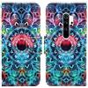 AIFILLE Cover Portafoglio Redmi Note 8 PRO Colorato Mandala Fiori Modello Rigida Custodia per Xiaomi Redmi Note 8 PRO 6.53 Pollici Antiurto Protettiva Bumper con Slot per Schede e Funzione Supporto