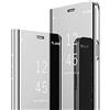 MRSTER Samsung Galaxy A8+ Cover, Mirror Clear View Standing Cover Full Body Protettiva Specchio Flip Custodia per Samsung Galaxy A8 Plus 2018. Flip Mirror: Silver