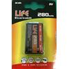 WAVE Batteria Ricaricabile 9 Volts Ni-MH 280 mAh Batteria Rettangolare Transistor 9V 280 mAh