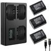 AXFEE NP-FZ100 Batteria Caricabatterie Kit, 3 X 2280mAh Batterie di Ricambio