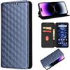 Generic Compatibile con TCL 20 Pro 5G Caso,Compatibile con TCL 20 Pro 5G T810H Supporto flip Chiusura magnetica Slot per carte di credito Blue