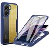 RonRun Cover per Xiaomi POCO X7 Pro 5G, 360 Gradi Antiurto Custodia con Protezione Schermo Integrata Trasparente Rugged TPU Bumper Doppia Protettiva Cover per Xiaomi POCO X7 Pro 5G - Blu