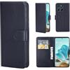 32nd Custodia a Portafoglio in Pelle PU per Motorola Edge 60 / Edge 60 Fusion, Case con Slot per Sched di Blocco RFID, Chiusura Magnetica e Supporto integrato - Nero
