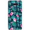 dakanna Custodia compatibile con [LG K50S] in silicone flessibile, disegno [fiori tropicali] Colore [bordo trasparente] Cover Case Cover in gel TPU per smartphone