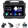 Faozhuo Autoradio Touch Screen Da 9 Pollici 2 DIN Android 14 Bluetooth Per KIA Sportage 2010-2015 Con Navigatore GPS Telecamera Retromarcia Senza Fili Carplay Comando Del Volante(P300 6+128G)