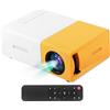 Generico Mini proiettore portatile YG300 per home cinema, videoproiettore cinematografico LED 3D per Smart TV, film HD 4K 1080P, versione aggiornata YG300 600 lumen HDMI USB Audio (giallo)