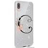 Mixroom - Custodia cover case in TPU morbido con Brillantini Glitter ARGENTO per IPHONE 11 PRO Fantasia LETTERE INIZIALI C