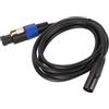 VBESTLIFE Cavo Speakon a XLR, 1,8 M Cavo di Prolunga Audio Professionale Speak On Maschio a XLR Maschio a 3 Pin con Lock, per Altoparlante da Palco DJ PA Gig Stage
