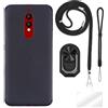 ESACMOT ESCAMOT [4 in 1] Custodia Compatibile con Umidigi S2 Lite con Lanyard, Cinturino da Polso e Anello, Cover Anti-Caduta Kit da Viaggio Sicuro (set nero)