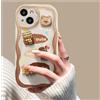 PAIX Cartoon Coffee Bear 3D Custodia per telefono compatibile con Xiaomi Redmi Note 13 5G Silicone Morbido TPU Anti-Impatto Antiurto ed Elegante Cover