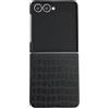 COQUE Cover Galaxy Z Flip 7, custodia in pelle di coccodrillo Slim Shell in PC con stile all-inclusive, cover per telefono cellulare pieghevole a 180˚ per Samsung Galaxy Z Flip 7 5G-Nero