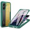 RonRun Cover per Xiaomi POCO X7 Pro 5G, 360 Gradi Antiurto Custodia con Protezione Schermo Integrata Trasparente Rugged TPU Bumper Doppia Protettiva Cover per Xiaomi POCO X7 Pro 5G - Verde