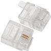 DealMux 6P2C 2 Pin RJ11 modulare connettore Spina telefono, 4 pezzi per Telefono fisso, Clear