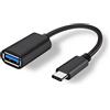MOELECTRONIX USB 3.1 Type-C OTG adatto per Motorola Moto G14 G54 G84 | Adattatore USB-A cavo USB femmina convertitore tipo C | nero